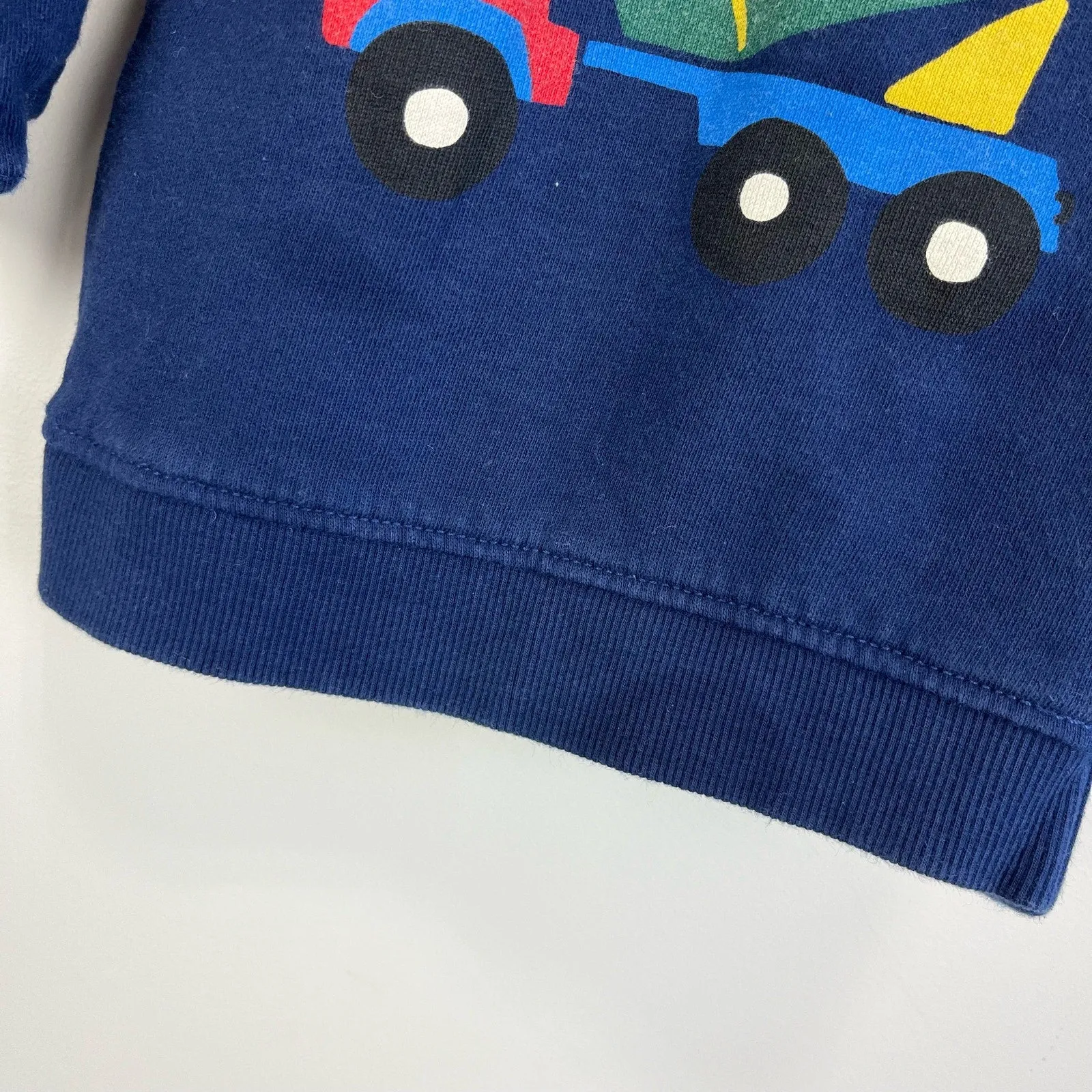 Hanna Andersson French Terry Cement Mixer Sweatshirt 70 cm 6-12 Months