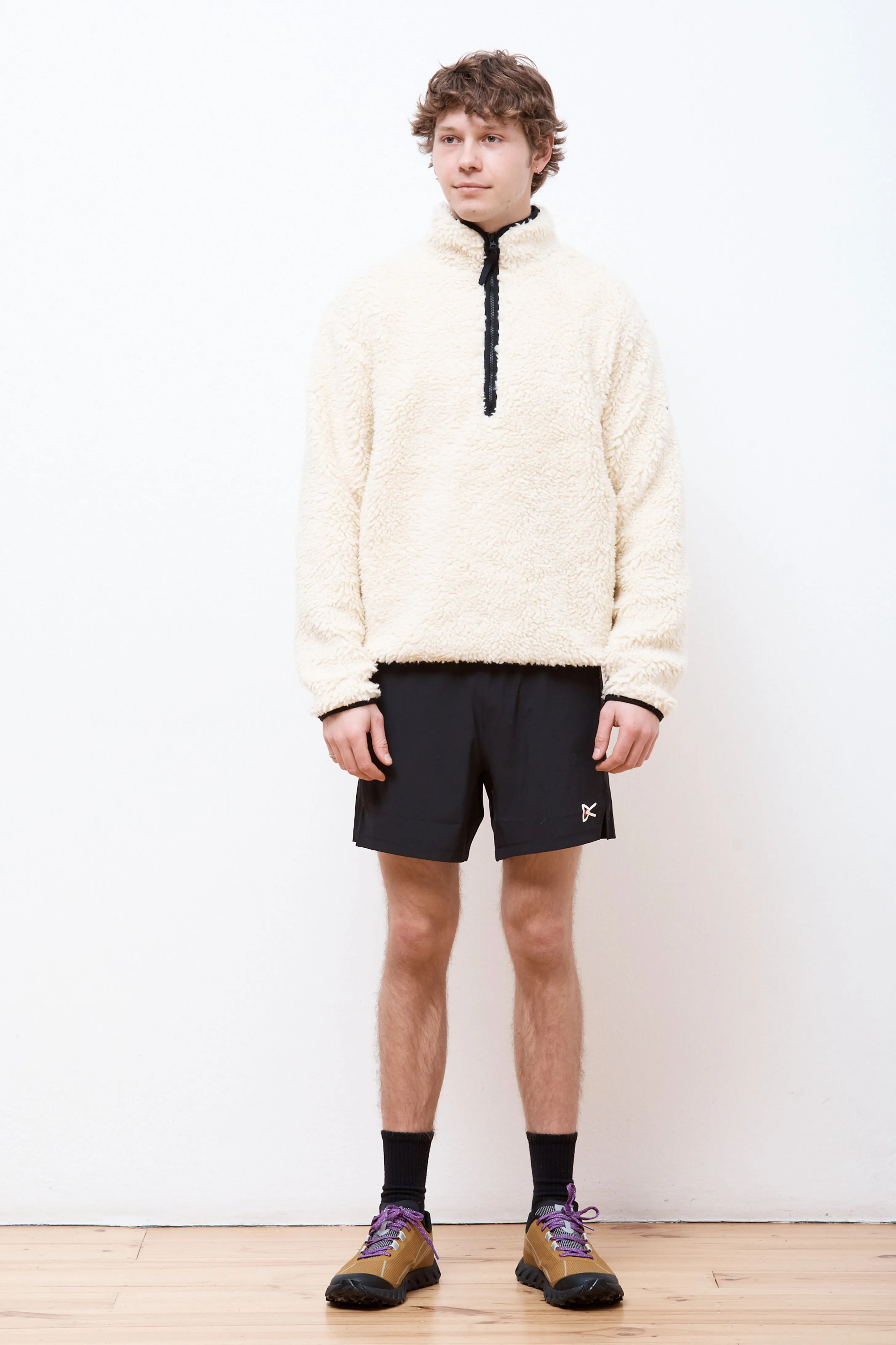 Heavyweight Half-Zip Pile Fleece Natural