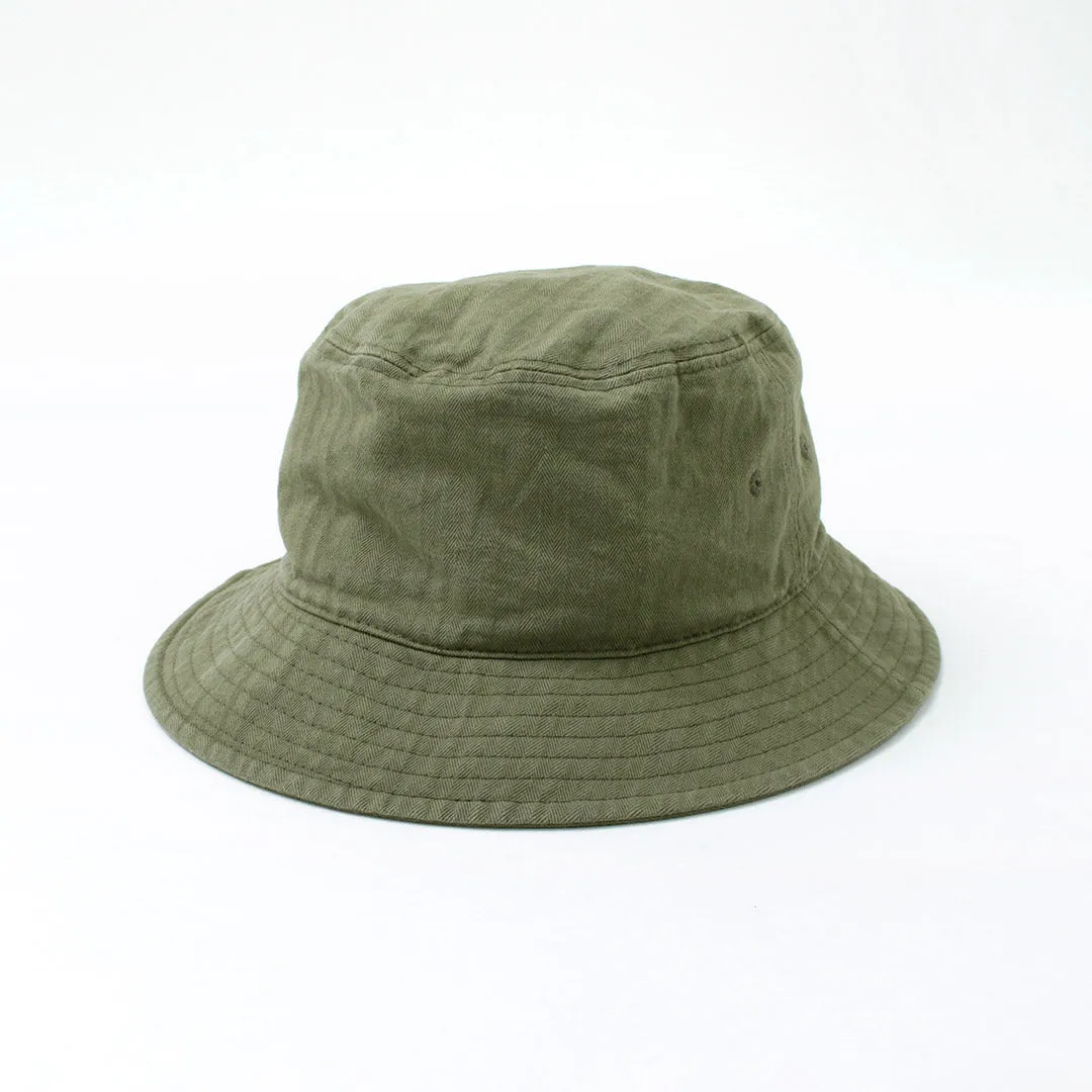 HIGHER / Bespoke Vintage Herringbone Bucket Hat