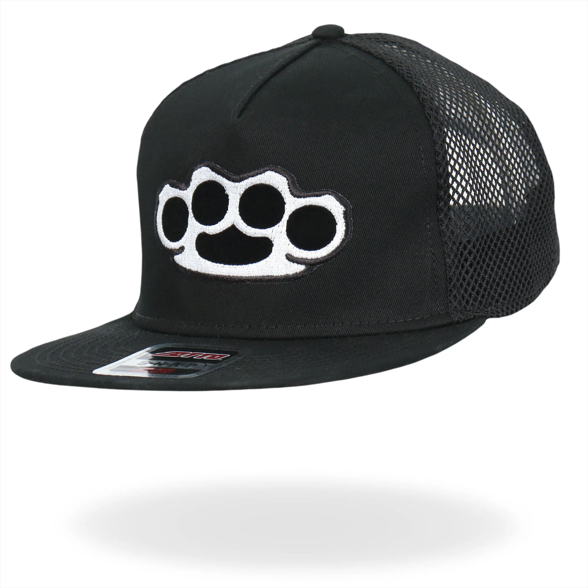 Hot Leathers Hardcore Knuckles Black Snap Back Hat GSH4008