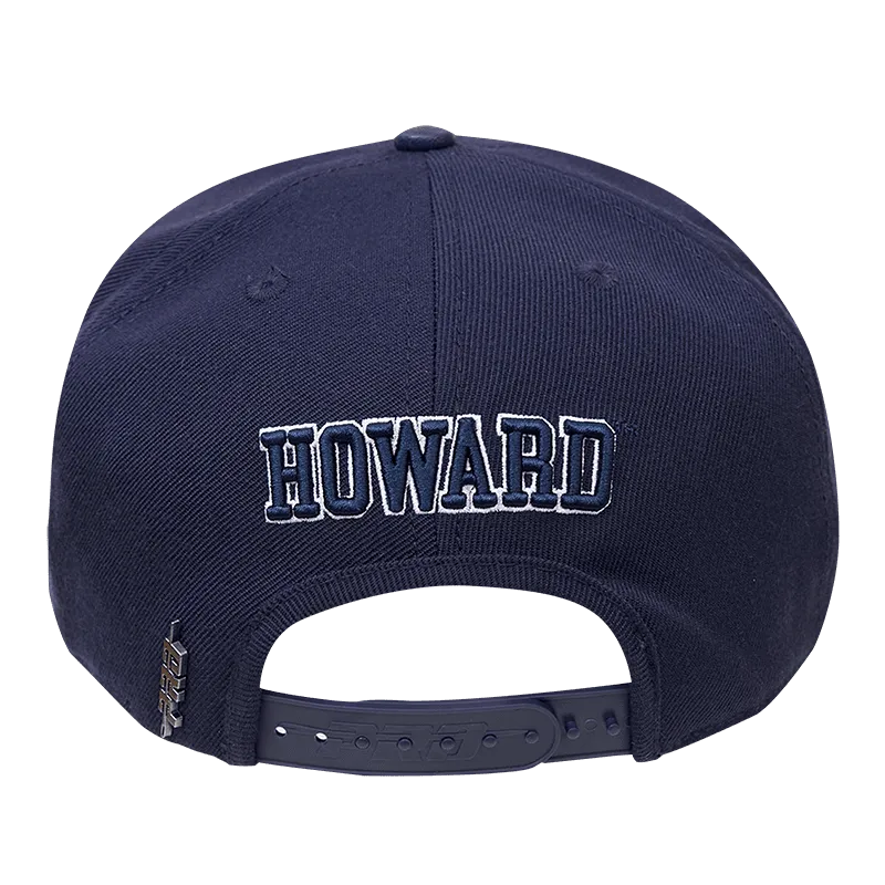 HOWARD UNIVERSITY CLASSIC UNISEX WOOL SNAPBACK HAT (MIDNIGHT NAVY)