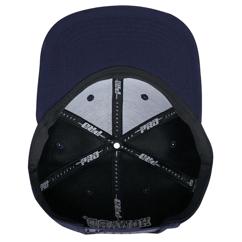 HOWARD UNIVERSITY CLASSIC UNISEX WOOL SNAPBACK HAT (MIDNIGHT NAVY)