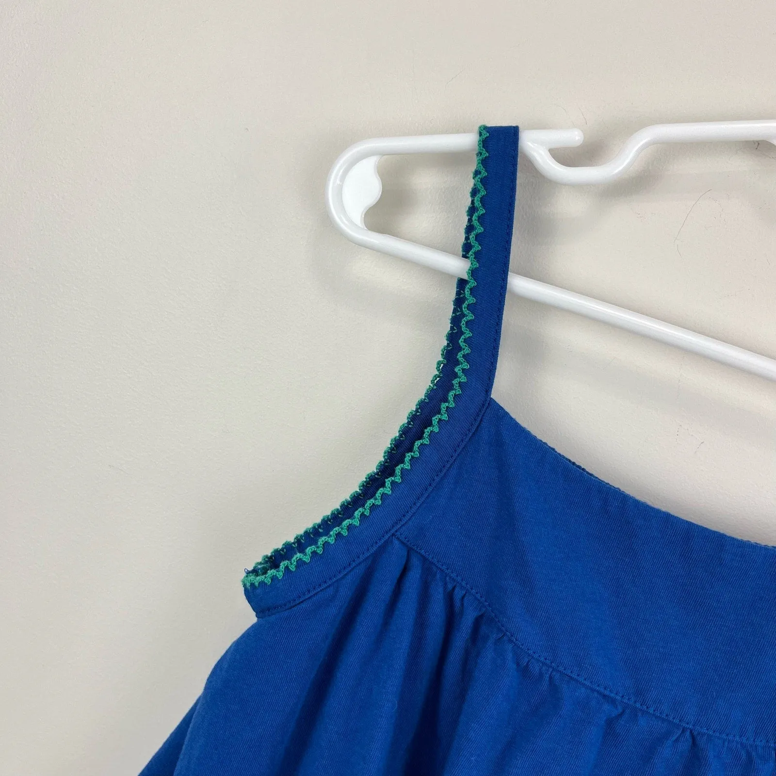 J. Crew Girls Blue Tank Romper Small (6)