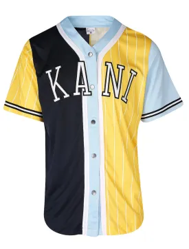 Karl Kani Block Pinstripe Baseball Trikot yellow blue