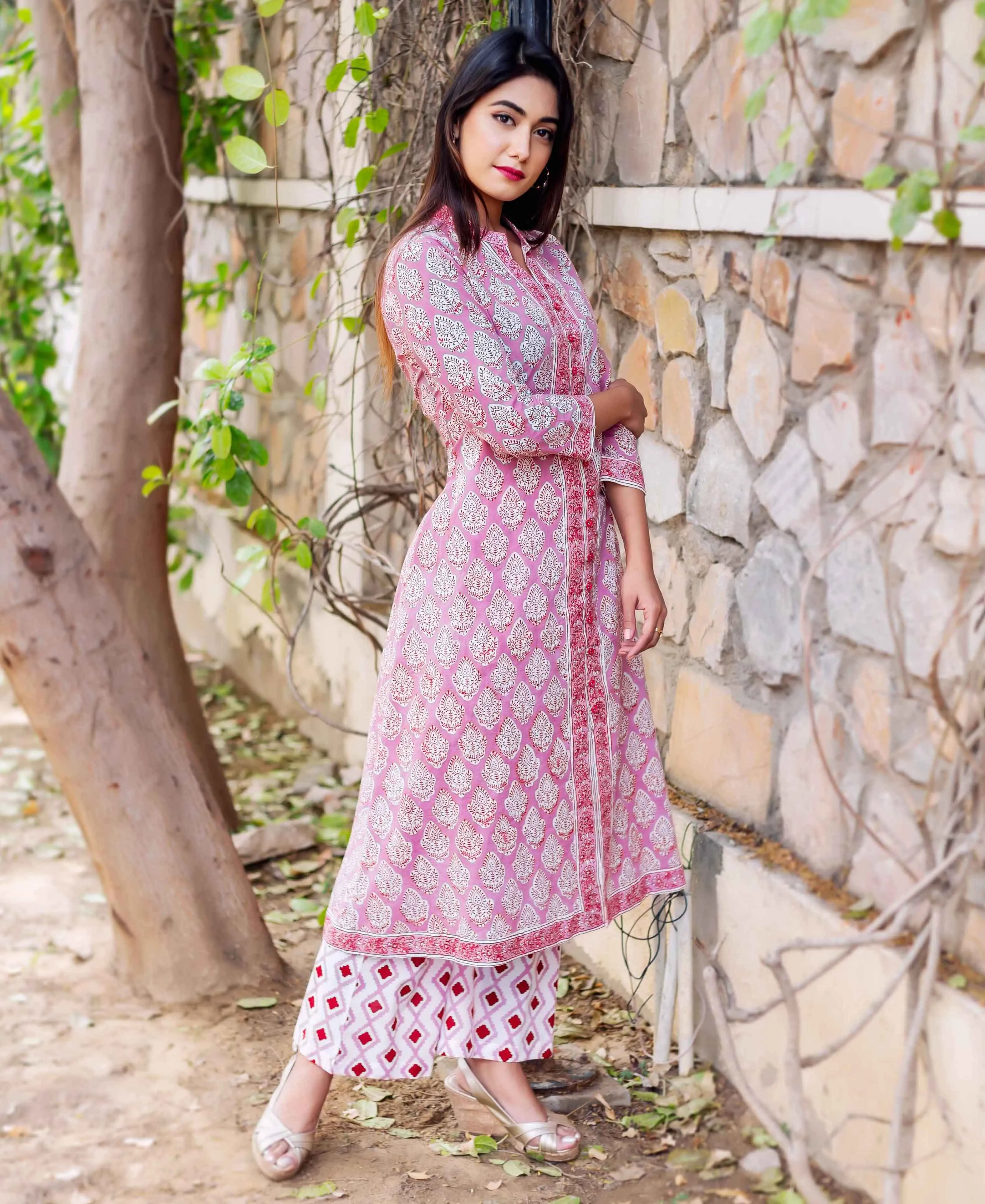 Kashvi A-Line Hand Block Printed Kurta