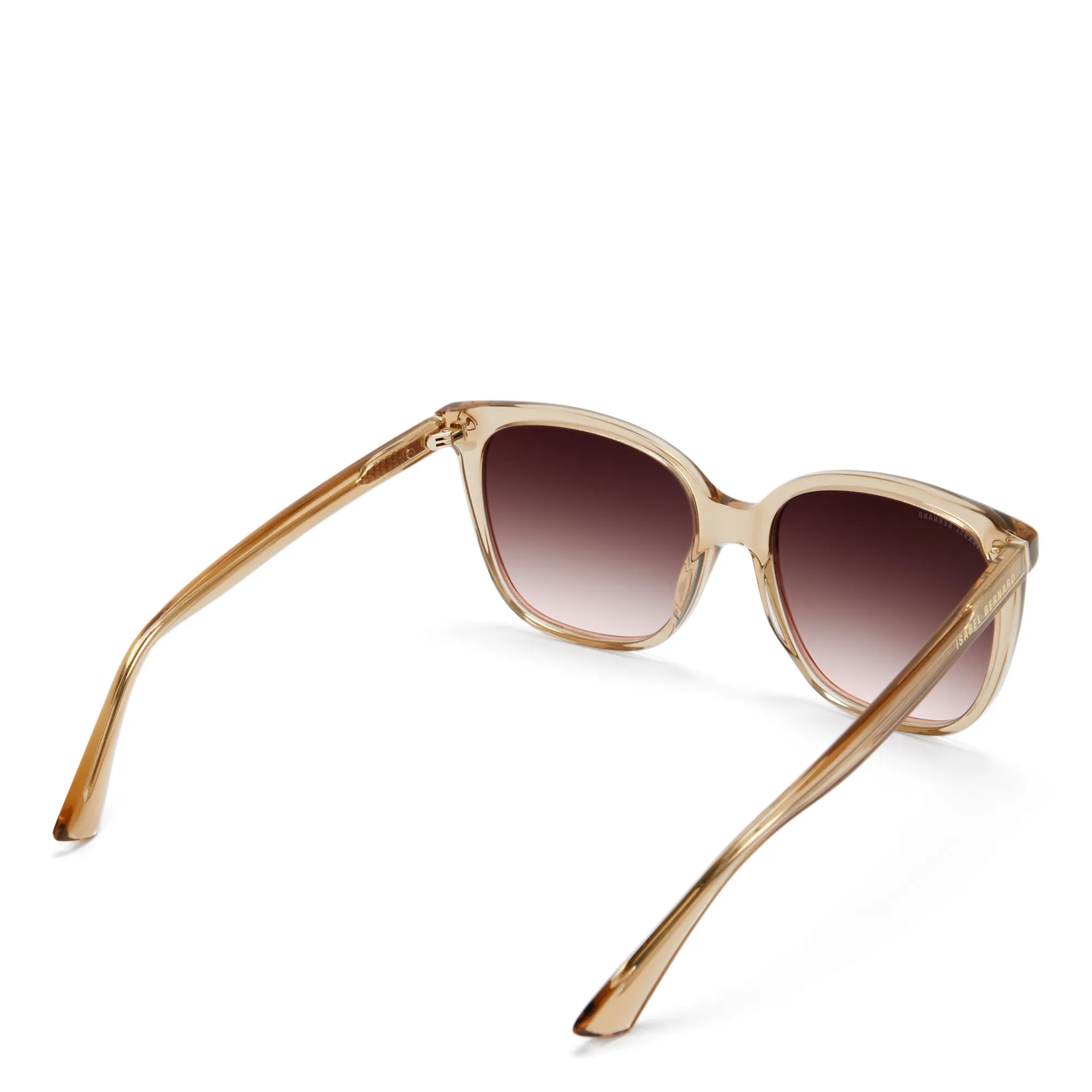 La Villette Raison transparant beige square sunglasses with brown lenses gradient