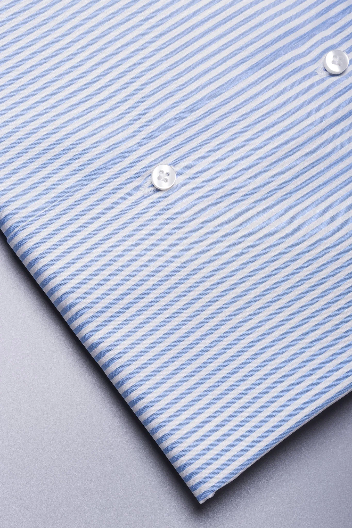 Light Blue Striped Shirt - Made in Italy