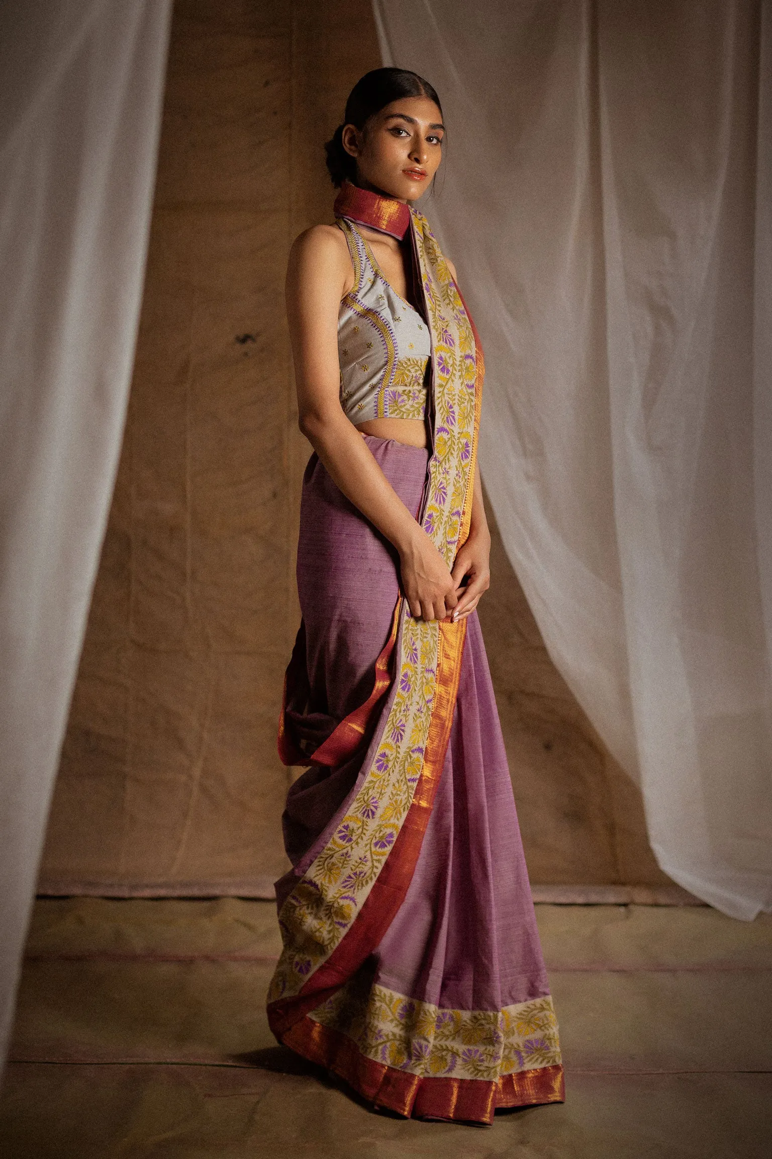 Lilac Saree