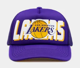 Los Angeles Lakers Billboard Trucker Mens Hats (Purple)