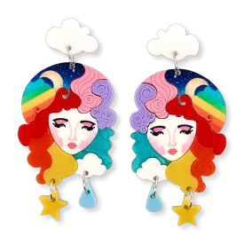 Moon Rainbow  🌝 🌈 - earrings