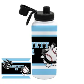 Panthers Baseball - Personalized 32oz Sport Water Bottle