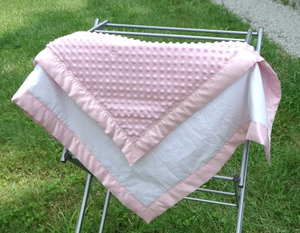 Pink and White Baby Blanket