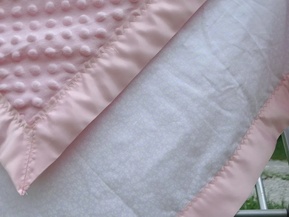 Pink and White Baby Blanket