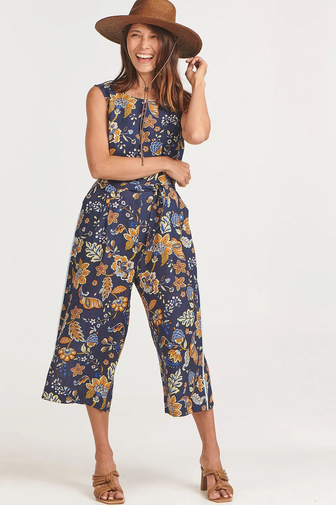 Porter Jumpsuit Indigo Chintz