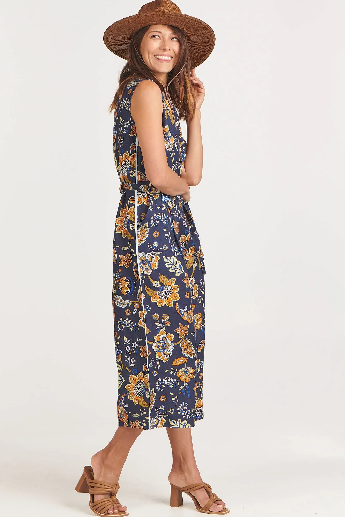 Porter Jumpsuit Indigo Chintz