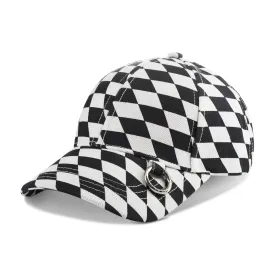 PXL Print Ring Cap - Black and White Checker