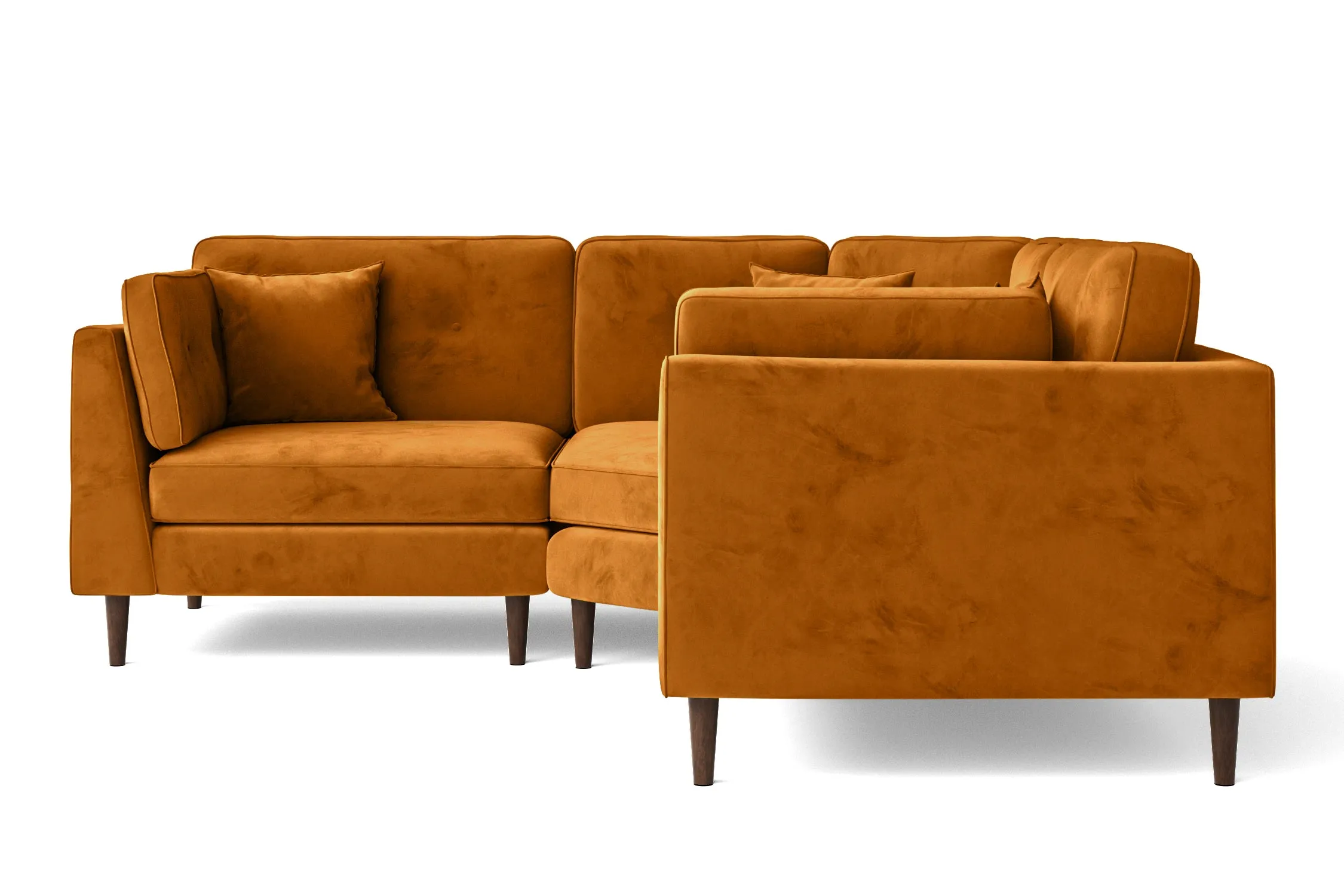 Ragusa 3 Seater Corner Sofa Gold Velvet