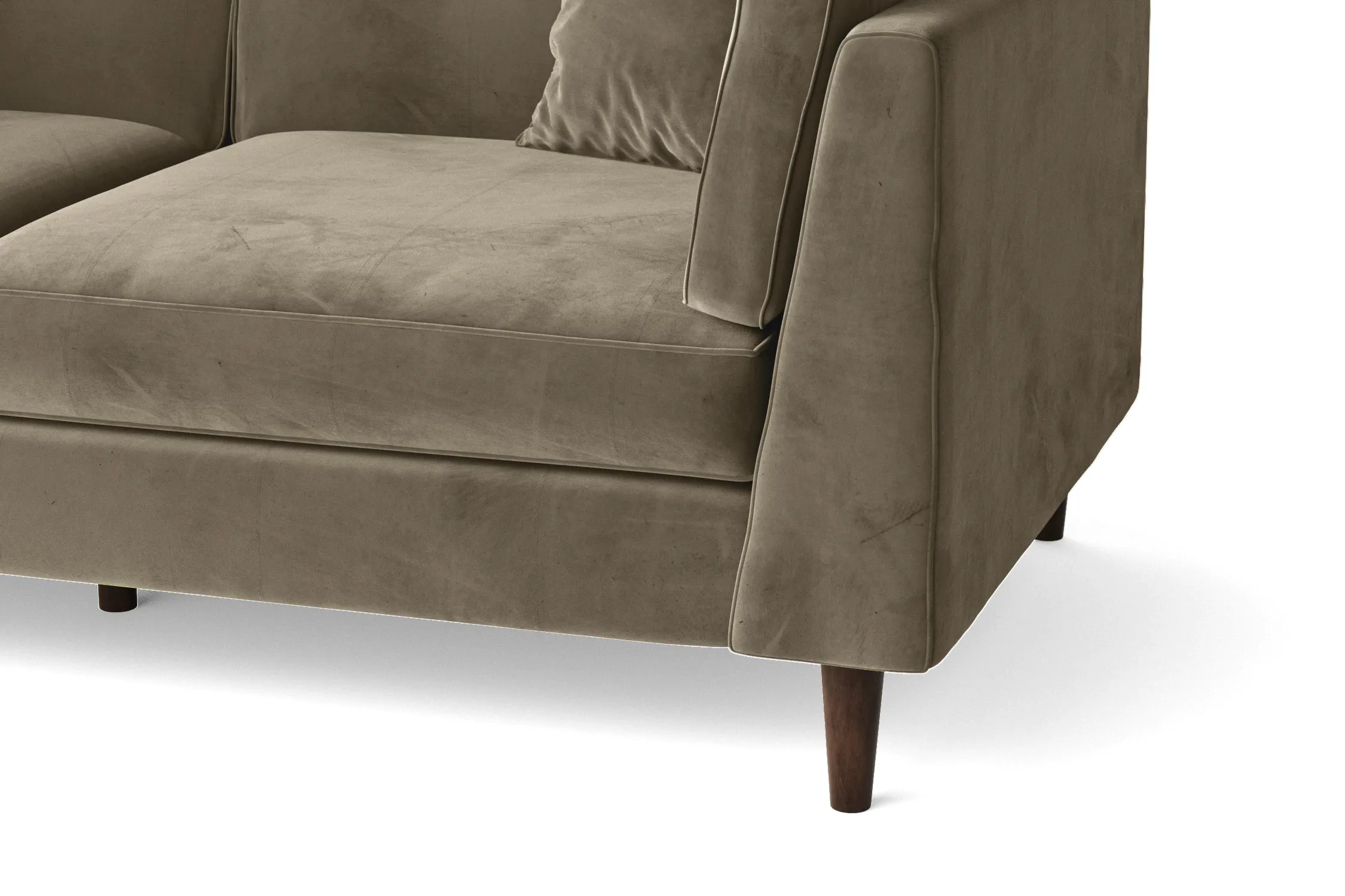 Ragusa 4 Seater Sofa Sand Velvet