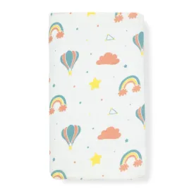 Rainbow & Sky - Soft Bamboo Cotton Muslin Swaddle -Towel