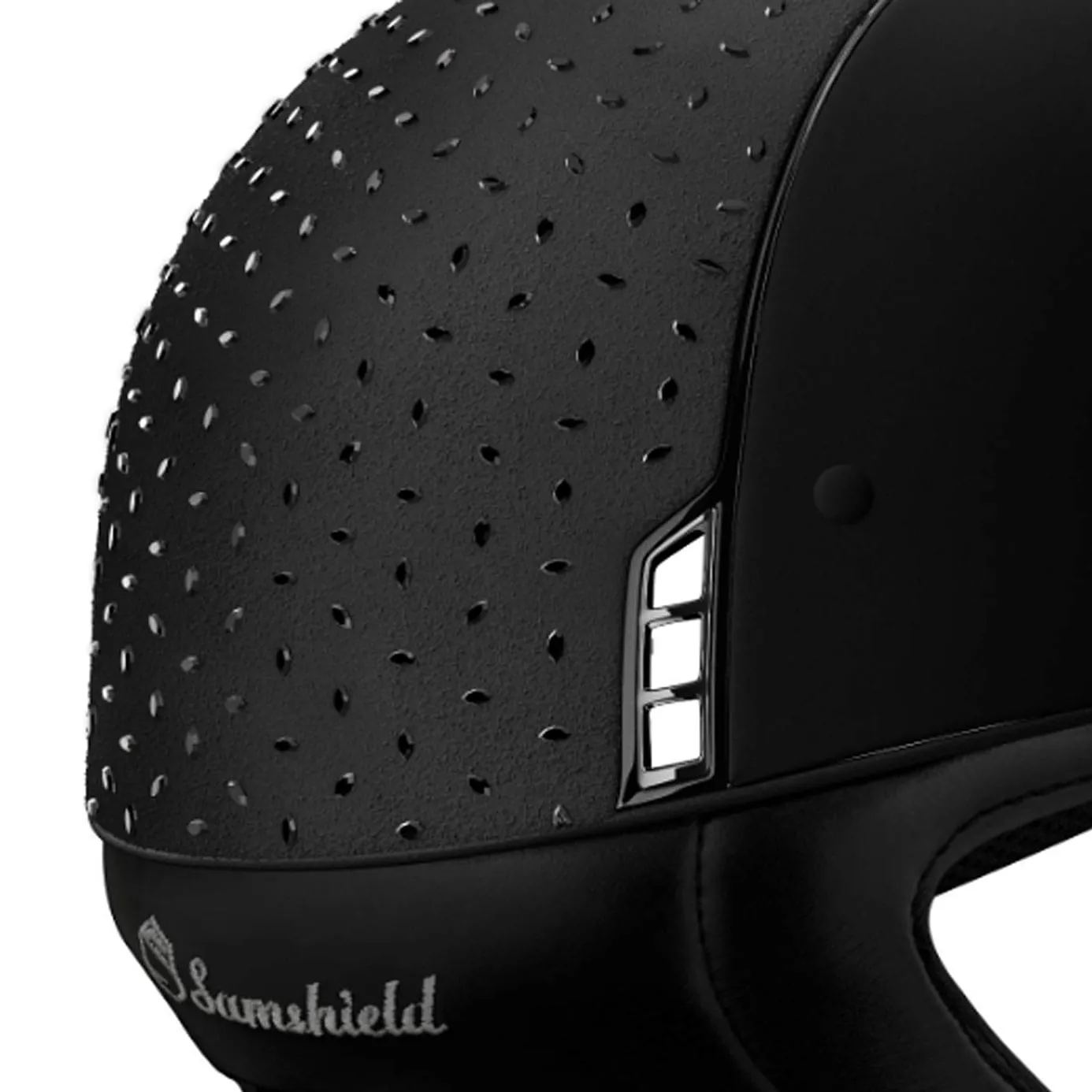 Samshield V1 Black Shadowmatt Riding Hat with Jet Black Crystal Comet