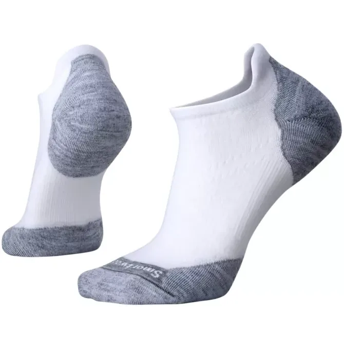 Smartwool PhD Run Light Elite Micro Sock - White/Light Gray