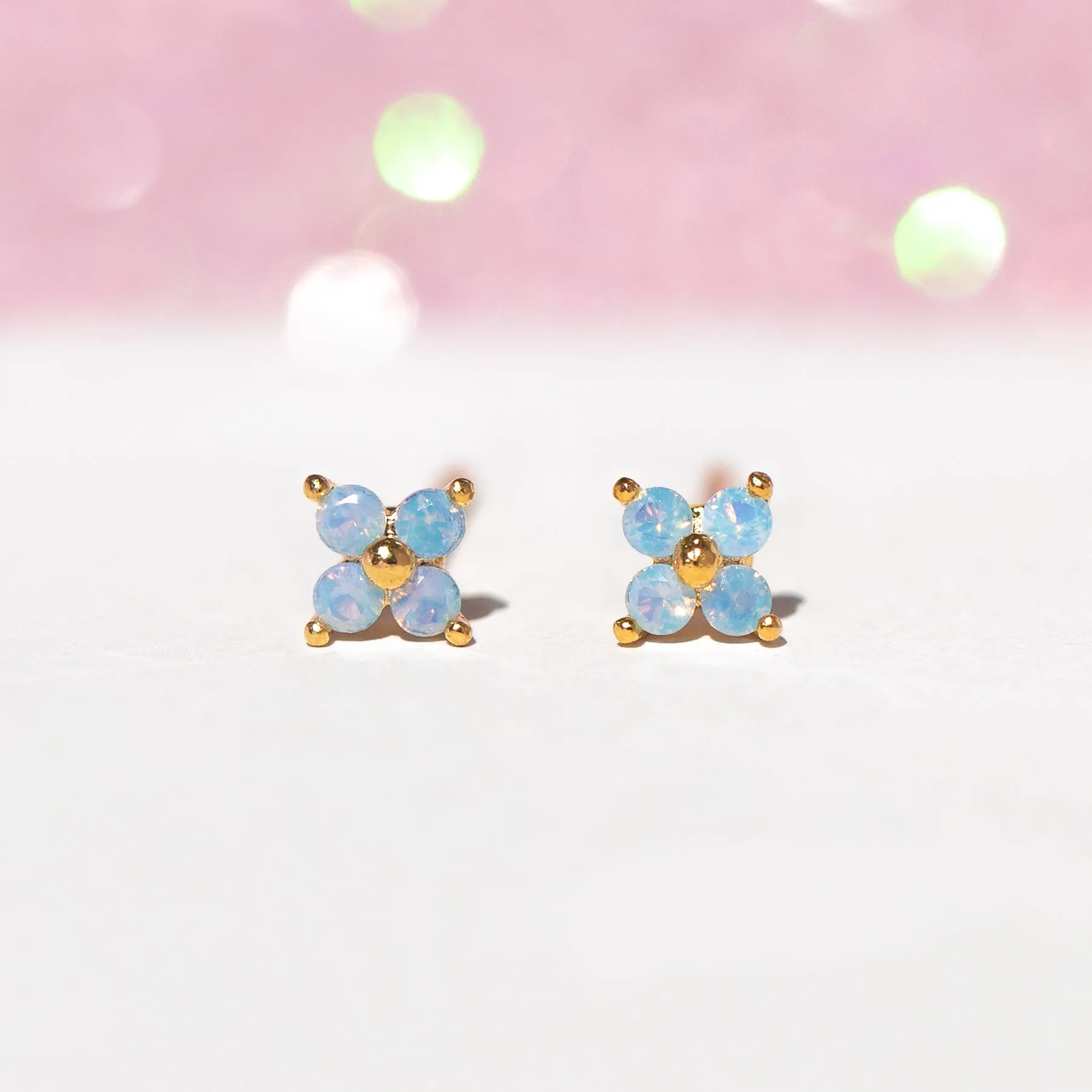 Teeny Tiny Blue Blossom Studs