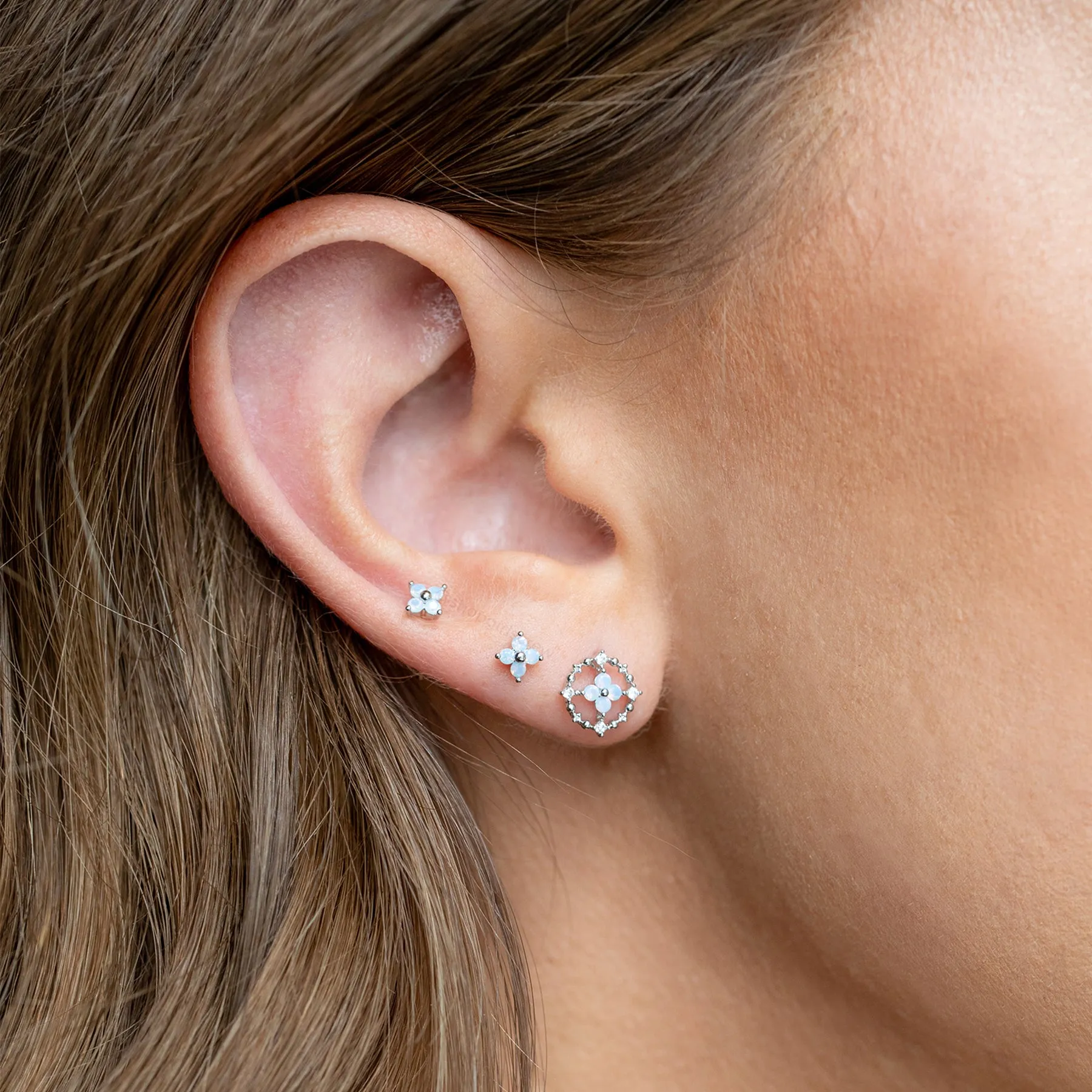 Teeny Tiny Blue Blossom Studs