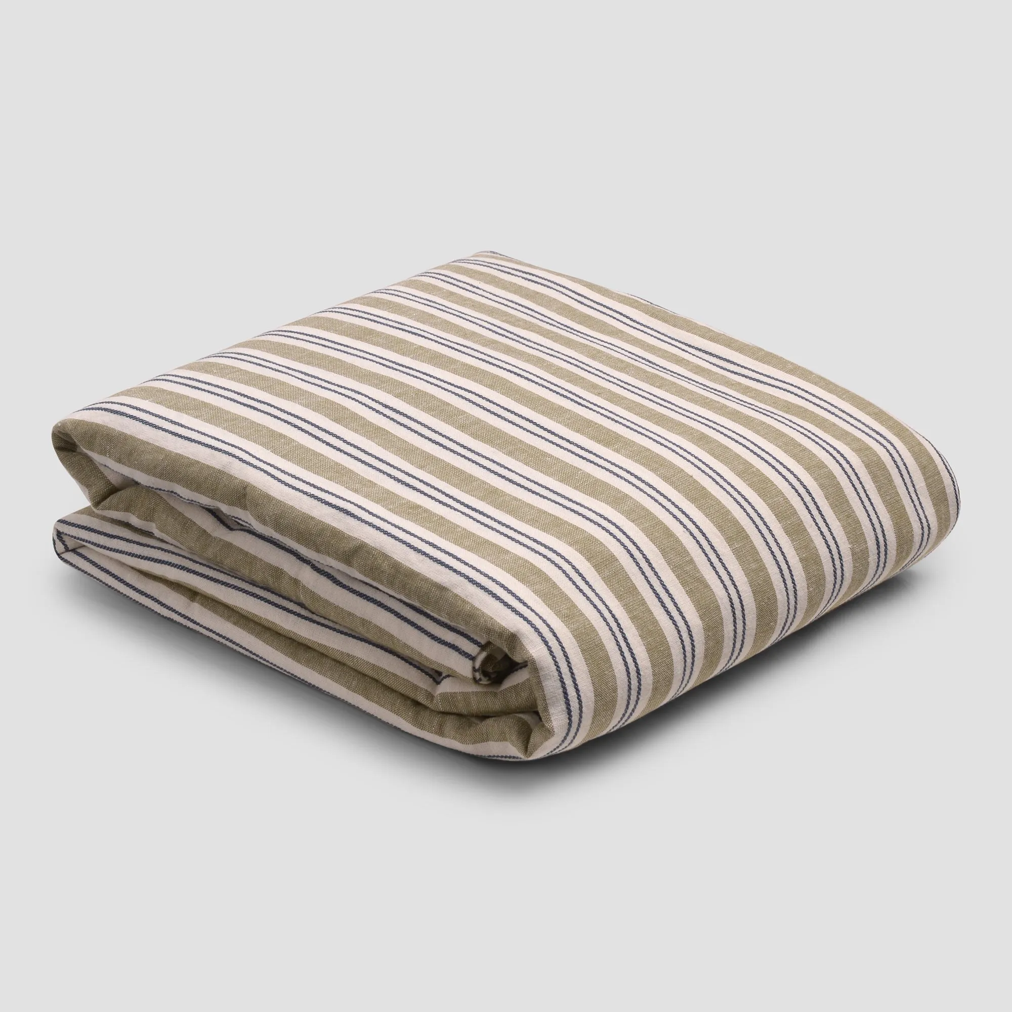 Thyme Somerley Stripe Linen Blend Flat Sheet