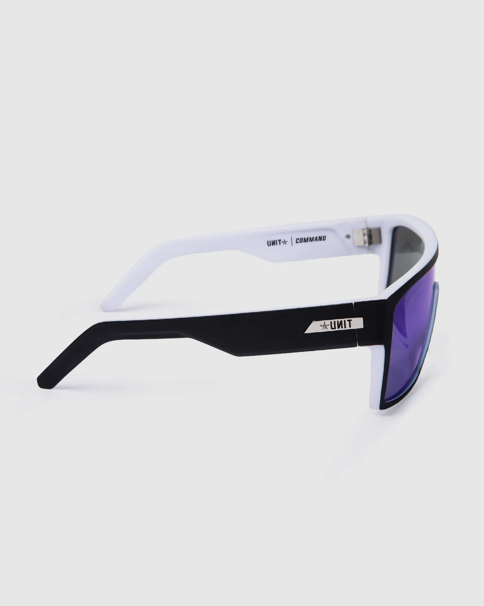 UNIT Sunglasses Command -  Matte Black White Polarised