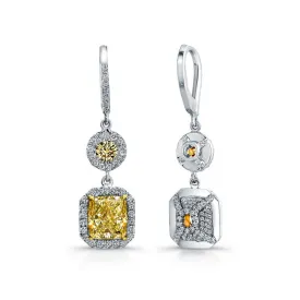 Valeria Radiant Halo Drop Earrings