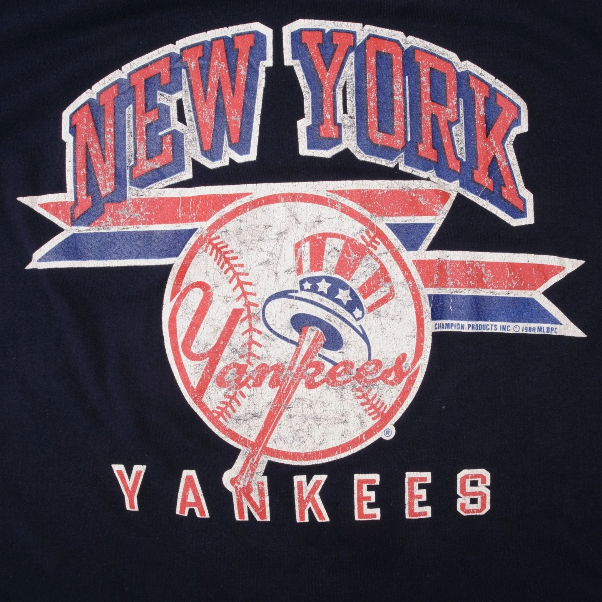 VINTAGE CHAMPION MLB NEW YORK YANKEES TEE SHIRT 1988 MEDIUM MADE IN USA