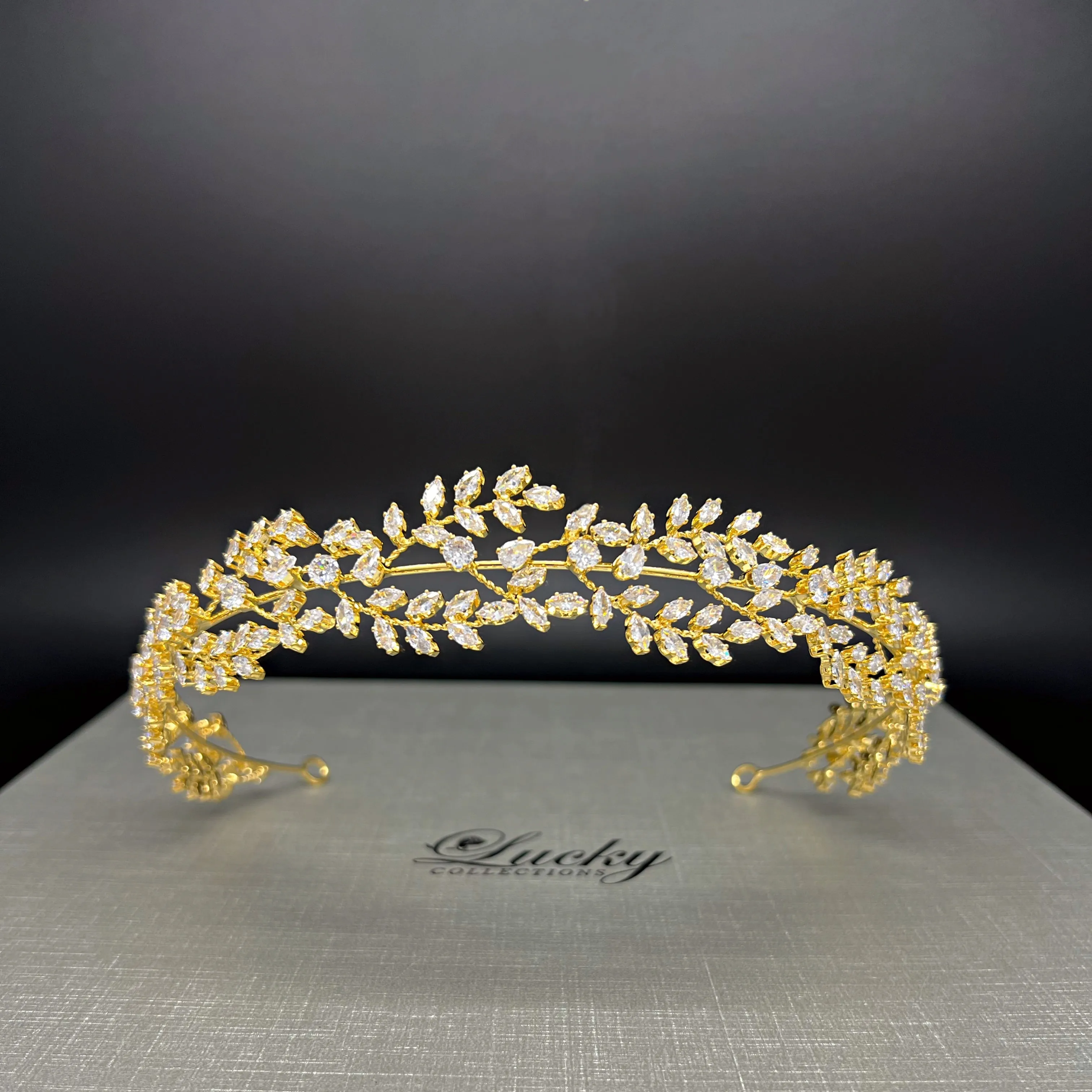 Wedding Headband, Goddess Leaves Bridal Hair Accessory by Lucky Collections ™