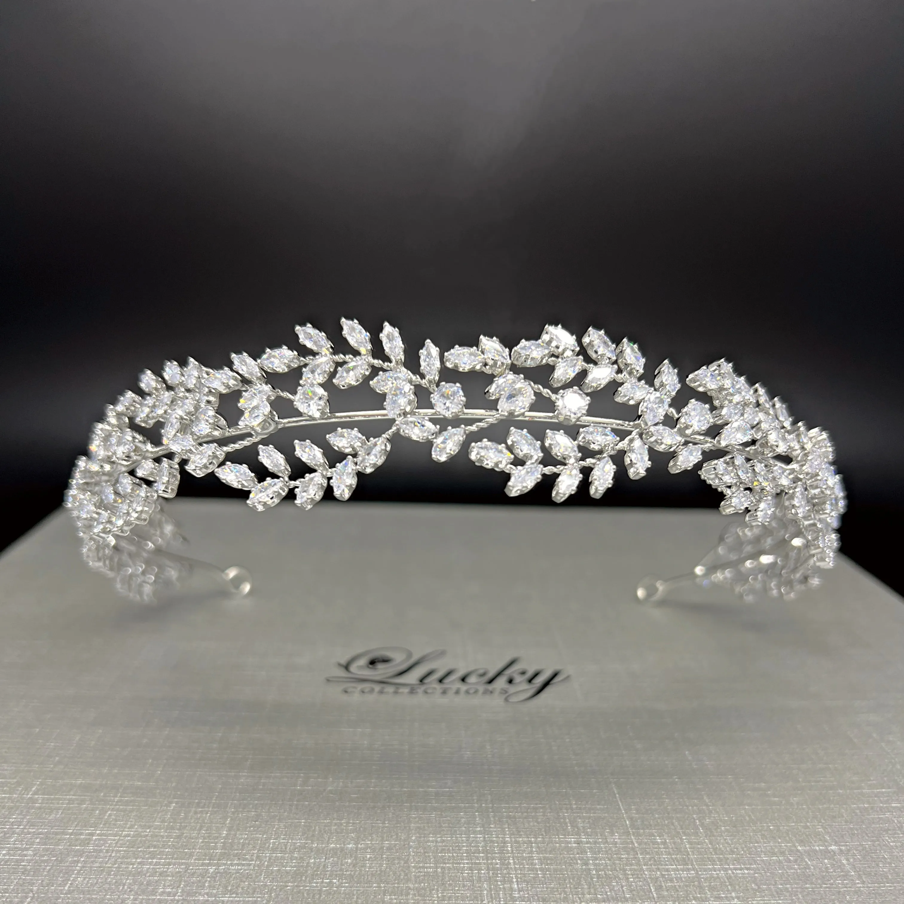 Wedding Headband, Goddess Leaves Bridal Hair Accessory by Lucky Collections ™