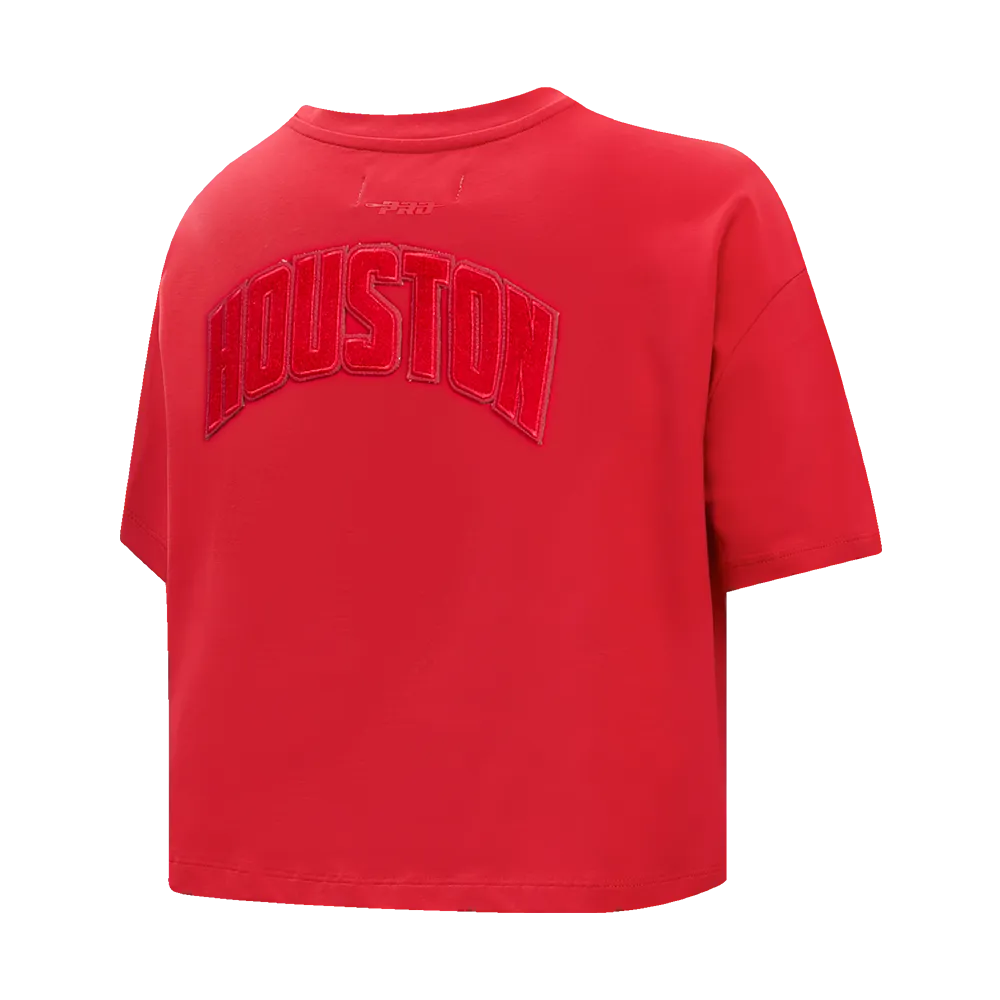 Women's Houston Rockets Pro Standard Triple Tonal Boxy Crop T-Shirt