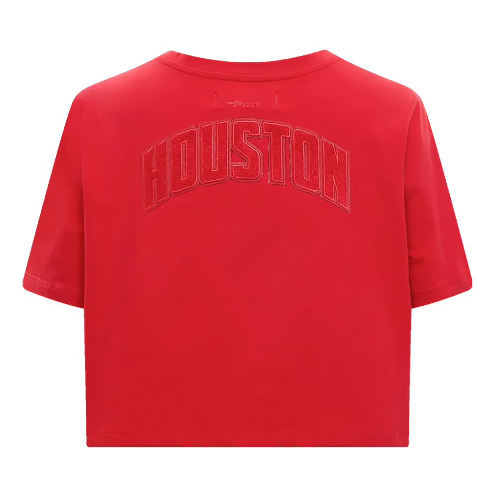 Women's Houston Rockets Pro Standard Triple Tonal Boxy Crop T-Shirt